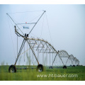 Farm center pivot irrigation system on wheels